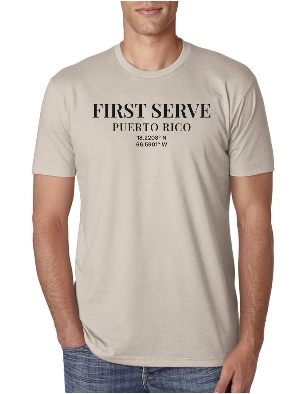 The First Serve™ — Sand Tee